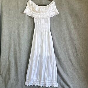 Seaspice Resort Wear 100% Peruvian Cotton On/Off-Shoulder Maxi XXL Boho Indie